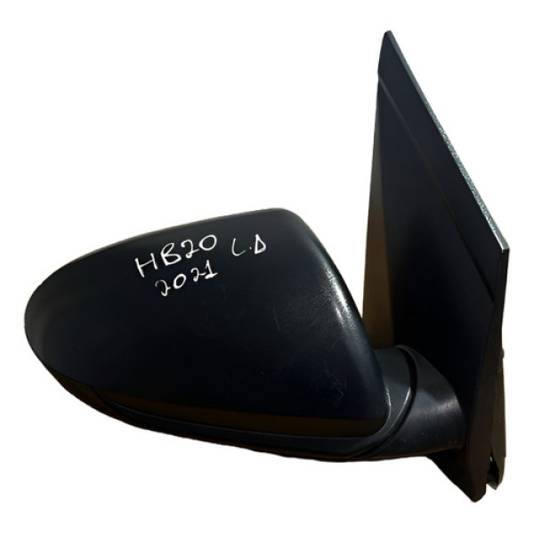 Retrovisor Manual Direito Hb20 2021 A 2023 Preto Fosco S/pis
