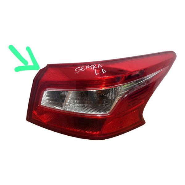 Lanterna Traseira Sentra 2017 2018 Canto Original C/detalhe Direito/passageiro Vermelho